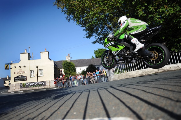 James Hillier in action at the Isle of Man TT